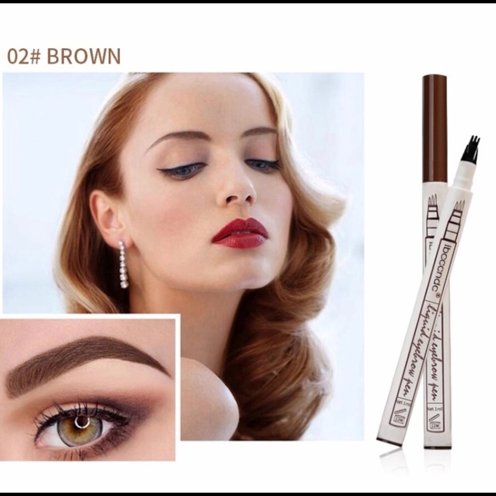 2xMicroblading Eyebrow waterproof eyebrows ink pen